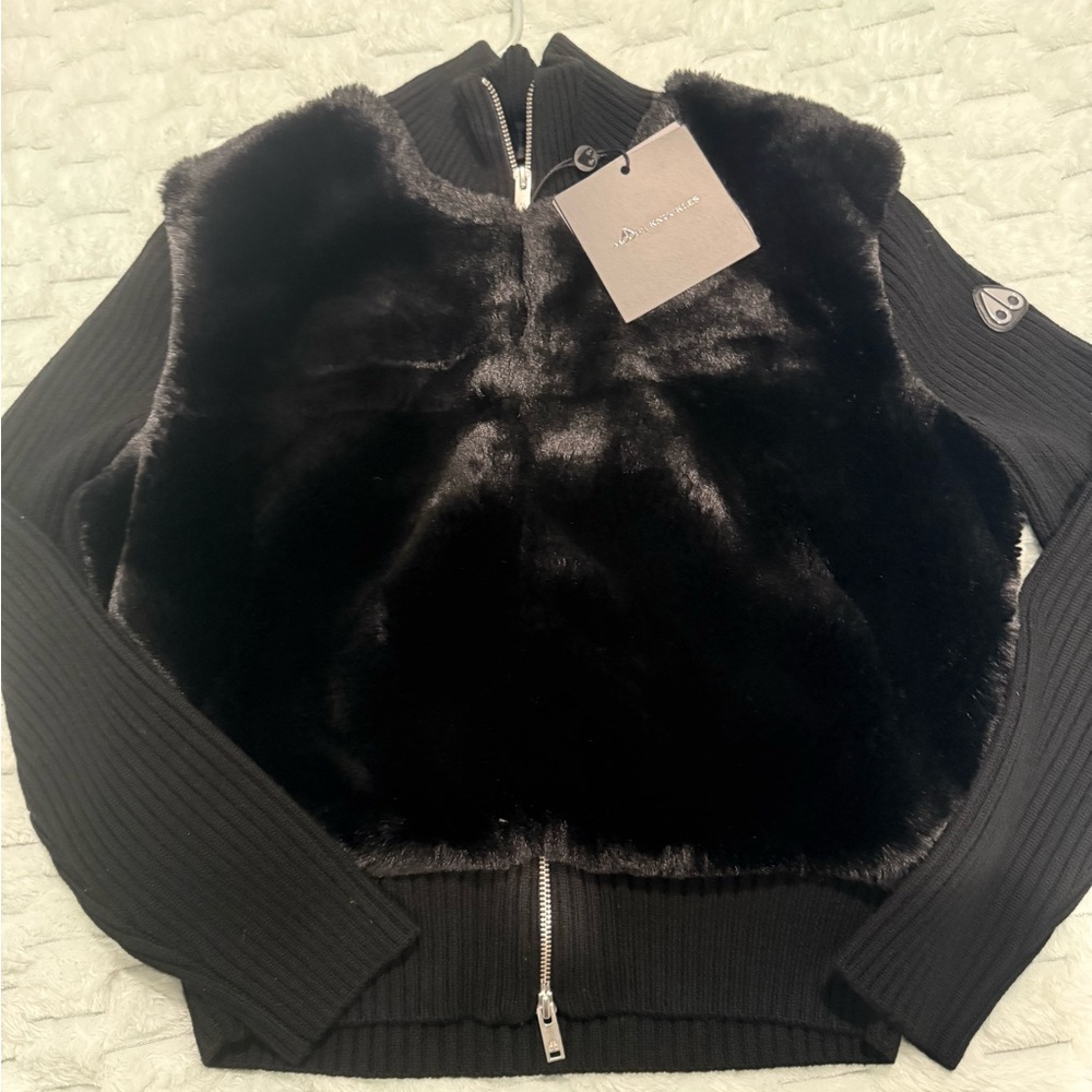 BRAND NEW! Moose Knuckle Fur Jacket sz M